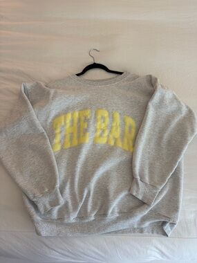 The Bar Gray Sweatshirt with Yellowt "THE BAR" Lettering
